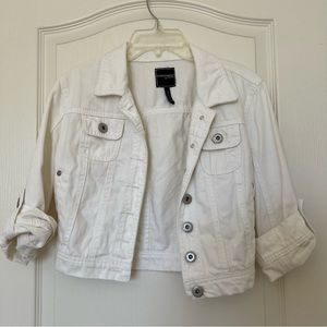 Highway Jeans Girls White Denim Jean Jacket Size Medium